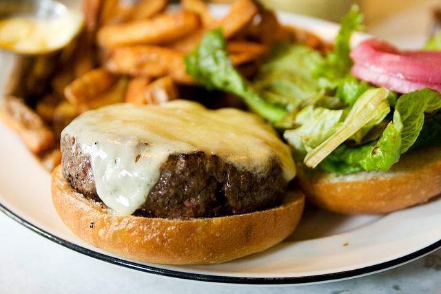 cheeseburger delux Brooklyn Diner - Robyn Lee