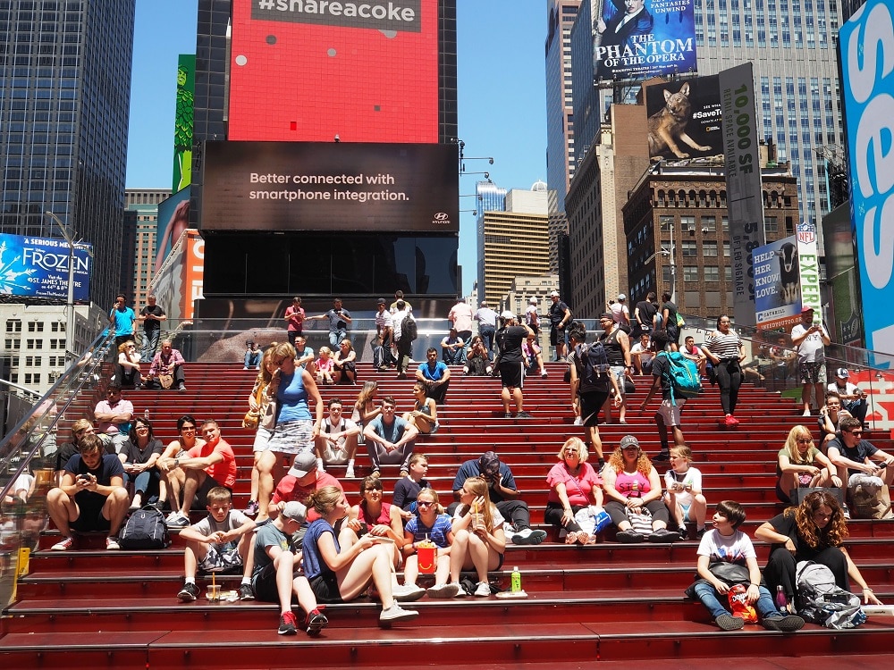 Red Stairs en Times Square